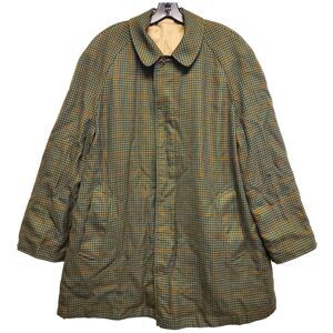 Vintage AUSTIN REED Jacket Mens 42 REG Beige Brown REVERSIBLE Houndstooth Button